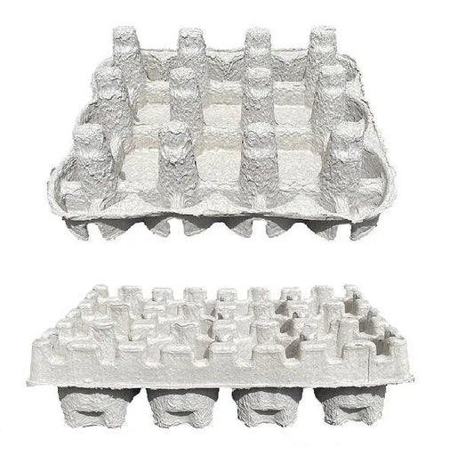 Twelve (12) Bottle Beer Shipper Trays - Top & Bottom Tray Set (Trays Only) WineShippingBoxes.com